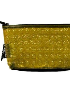 PLEATS PLEASE Yellow Black PVC Nylon Pouch